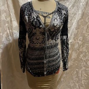 Lucky Brand shades of grey tunic